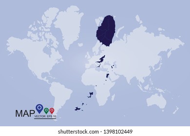 Map of Saint Vincent and the Grenadines, High detailed blue vector map – Saint Vincent and the Grenadines map. - Vector