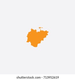 Map Of Sakha Republic - Far Eastern Federal District - Russia Vector Illustration