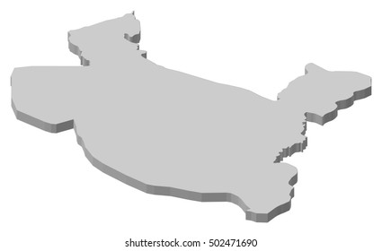 Map - Salah ad Din (Iraq) - 3D-Illustration