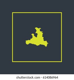 Map of Salzburg Vector Illustration

