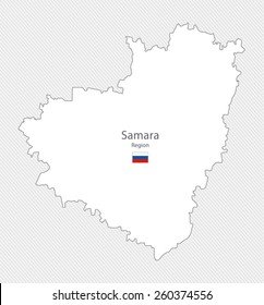 Map of Samara Region, Russia