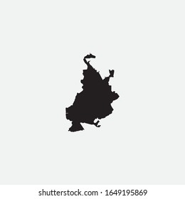 Karte von Samara - Russland Grafikelement Illustration Template Design
