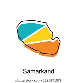 Map of Samarkand vector illustration on white background, illustration vector Design Template, suitable for your company