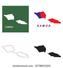 map of samoa region vector illustration symbol design