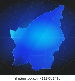 Map of San Marino in blue color. Template for website, annual report, news, infographics. Vector Illustration 