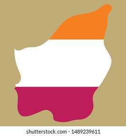 Map Of San Marino With Flag Isolated. Vector Illustration Flag and Map of San Marino for continue.
