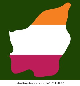 Map Of San Marino With Flag Isolated. Vector Illustration Flag and Map of San Marino for continue.