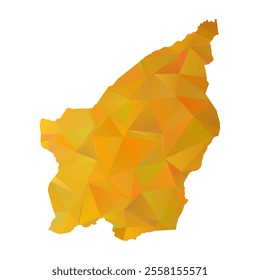 Map of San Marino - Gold Polygonal Design For Your. Vector illustration eps 10.