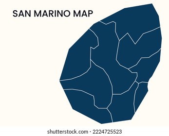 Map of San marino, Solid Map of San marino, San marino vector Illustration, Map of San marino with Colour.