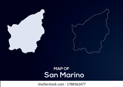 Map San Marino vector silhouette isolated file Abstract design  High detailed silhouette illustration  Full Editable San Marino map vector eps file 