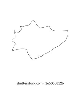 map of santa cruz region in country of poland