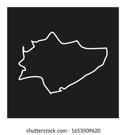 map of santa cruz region in country of poland