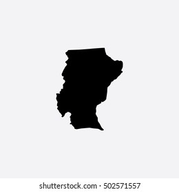 Map of Santa Cruz Vector Illustration