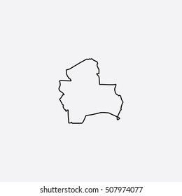 Map of Santa Cruz Vector Illustration