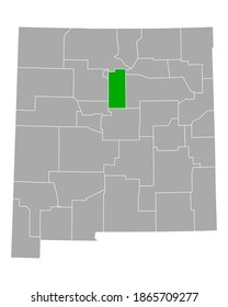Map of Santa Fe in New Mexico on white