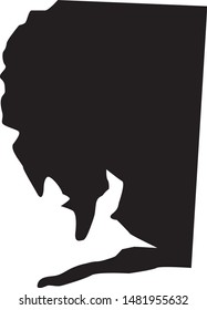 Map of Santa rosa county in state of Florida