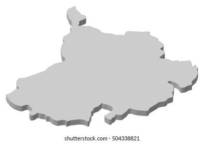 Map Santander Colombia 3dillustration Stock Vector (Royalty Free ...