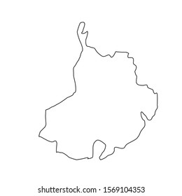 Map of Santander region in Colombia