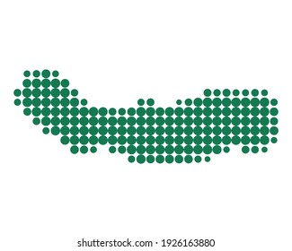 Karte von Sao Miguel auf Weiß