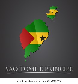 Map of sao tome e principe. vector illustration