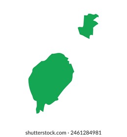 map of Sao Tome and Principe colored icon. Illustration vector graphic of map of Sao Tome and Principe.