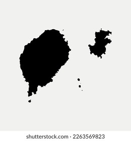 Map of Sao Tome and Principe graphic element Illustration template design
