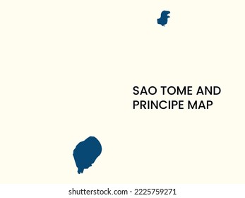 Map of Sao Tome and Principe, Solid Map of Sao Tome and Principe, Sao Tome and Principe vector Illustration, Map of Sao Tome and Principe with Colour.
