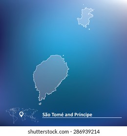 Map of Sao Tome and Principe - vector illustration