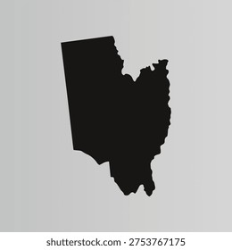 Map of Saratoga County - New York - United States outline silhouette graphic element Illustration template design