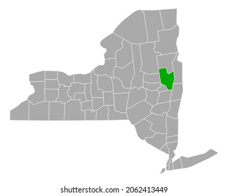 Map of Saratoga in New York on white