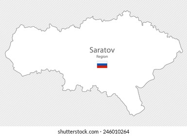 map of Saratov region, Russia
