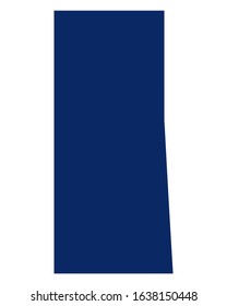Map of Saskatchewan in blue color