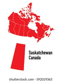 Map of Saskatchewan Canada