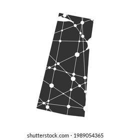 Map of Saskatchewan. Concept of travel and geography of Canada.