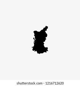 Map of Satakunta - Finland Vector Illustration
