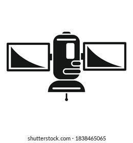 Map satellite icon. Simple illustration of map satellite vector icon for web design isolated on white background