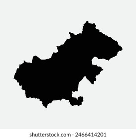 Map of Satu Mare - Romania outline silhouette graphic element Illustration template design
