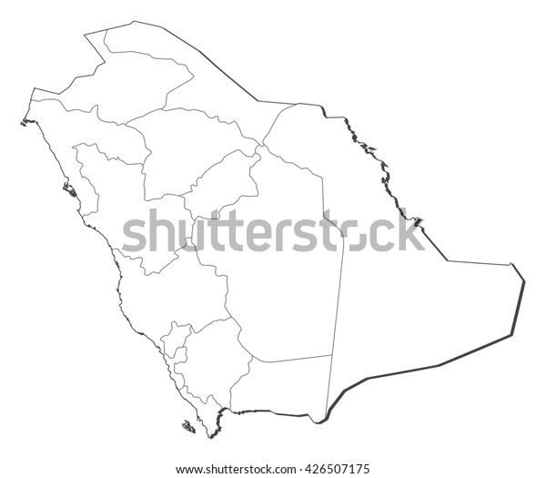 Map Saudi Arabia Stock Vector (Royalty Free) 426507175 | Shutterstock