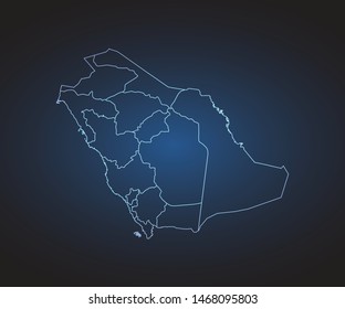 Map Saudi Arabia Abstract Mash Line Stock Vector (Royalty Free) 1468095803