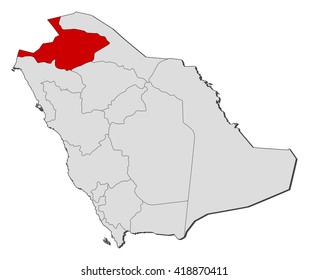 Map - Saudi Arabia, Al Jawf