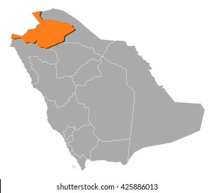 Map - Saudi Arabia, Al Jawf