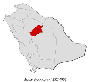 Map - Saudi Arabia, Al-Qassim