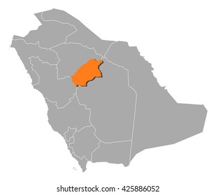 Map - Saudi Arabia, Al-Qassim