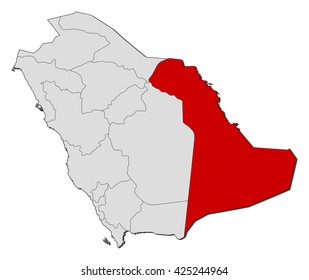 Map - Saudi Arabia, Eastern Province