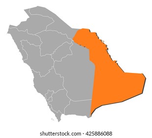 Map - Saudi Arabia, Eastern Province