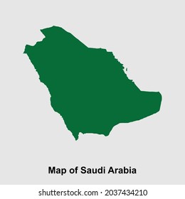 Map of Saudi Arabia isolated vector illustration