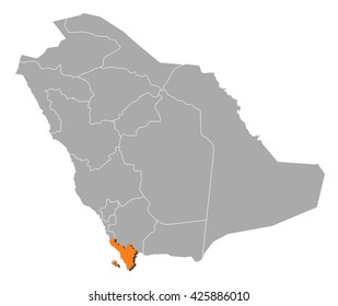 Map - Saudi Arabia, Jizan