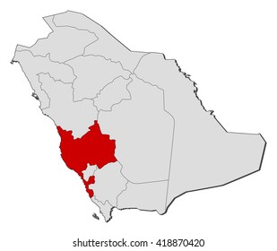 Map - Saudi Arabia, Makkah