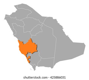 Map - Saudi Arabia, Makkah