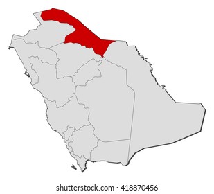 Map - Saudi Arabia, Northern Borders Province